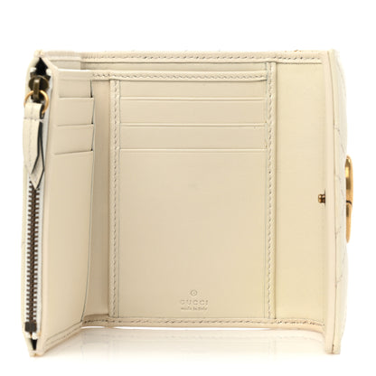 Gucci Calfskin Matelasse GG Marmont Wallet Mystic White 5 of 14