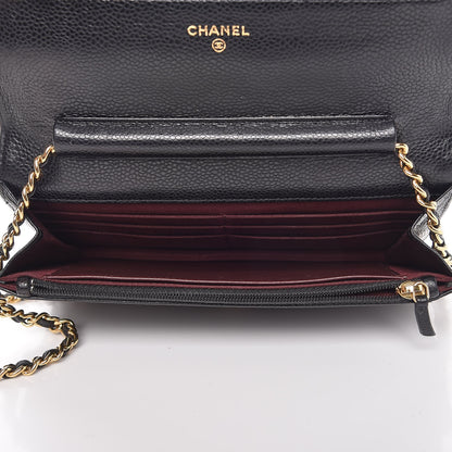 Chanel Caviar Quilted Wallet On Chain WOC Black 5 of 8
