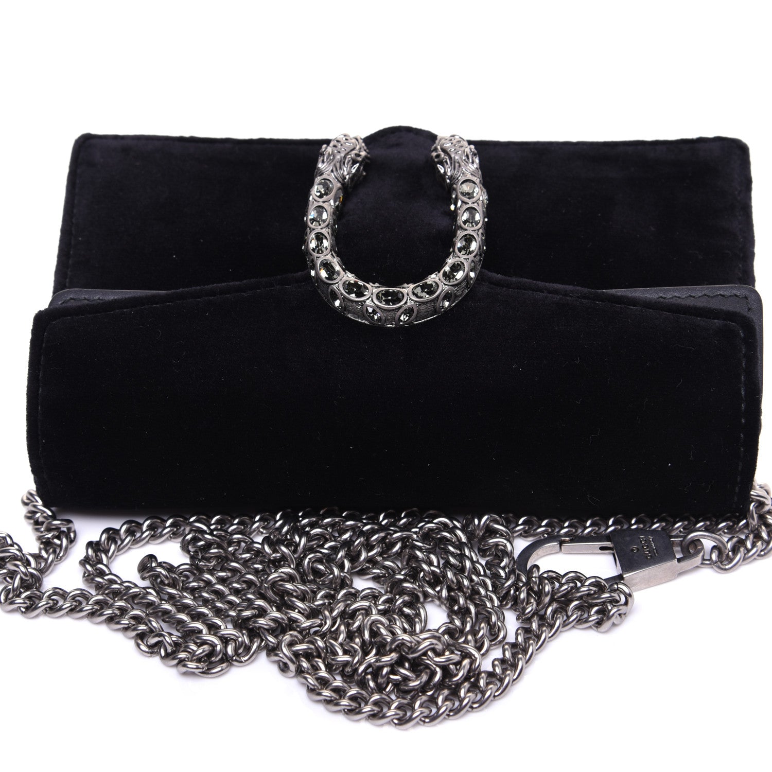Gucci Velvet Super Mini Dionysus Shoulder Bag Black 10 of 13