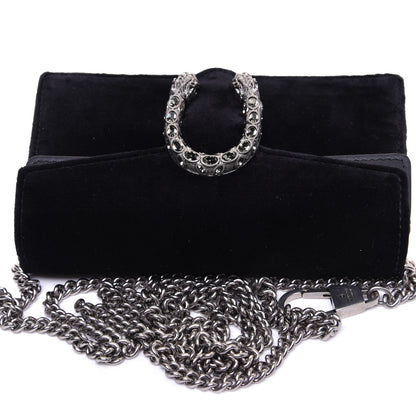 Gucci Velvet Super Mini Dionysus Shoulder Bag Black 10 of 13