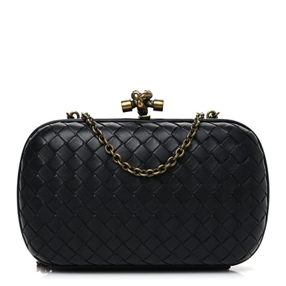 Bottega Veneta Nappa Intrecciato Chain Knot Clutch Black 1 of 9