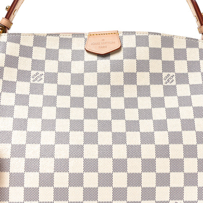 Louis Vuitton Damier Azur Graceful MM Rose Ballerine 7 of 9