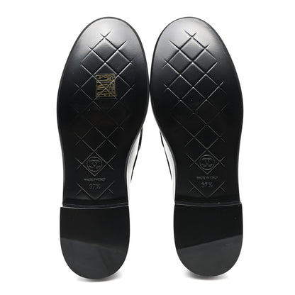 Chanel Lambskin Quilted CC Turnlock Loafers 37.5 Black 5 of 9