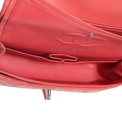 Chanel Patent Quilted Medium Double Flap Coral 7 of 9