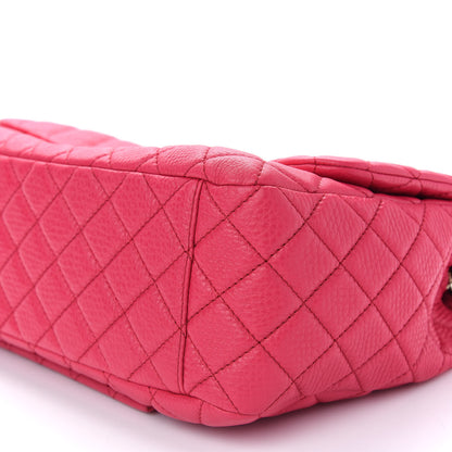 Chanel Calfskin Quilted Small XXL Travel Flap Bag Dark Pink 9 of 9