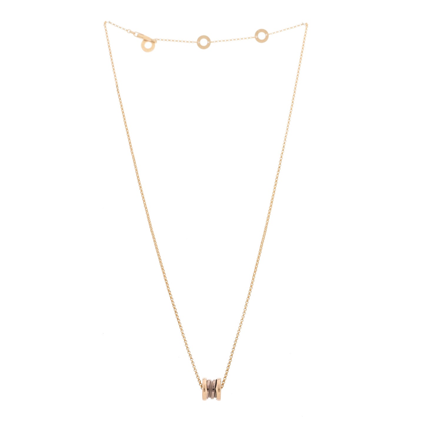 18K Rose Gold Cermet Small B.Zero1 Pendant Necklace