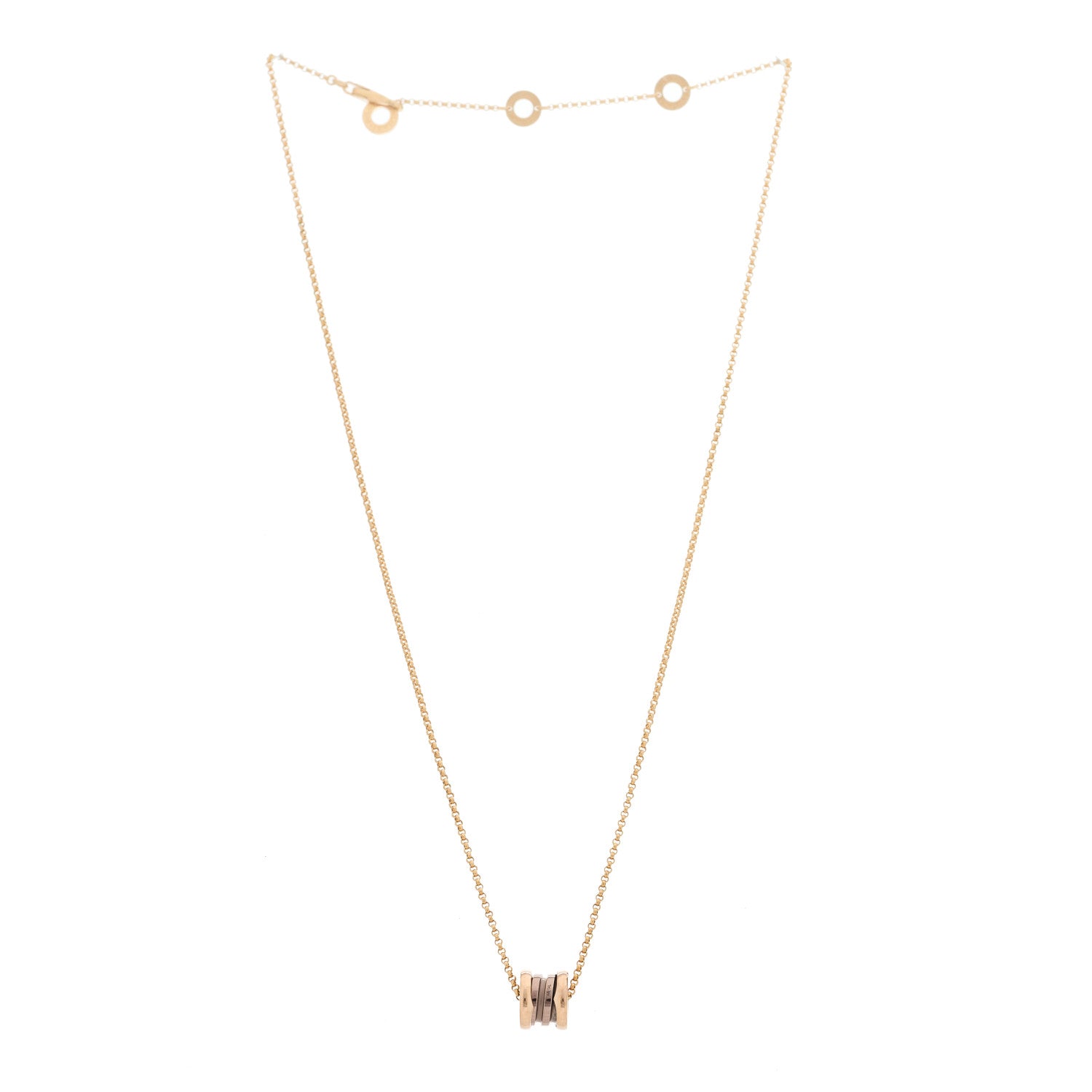 Bulgari 18K Rose Gold Cermet Small B.Zero1 Pendant Necklace 3 of 6