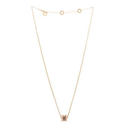 Bulgari 18K Rose Gold Cermet Small B.Zero1 Pendant Necklace 3 of 6