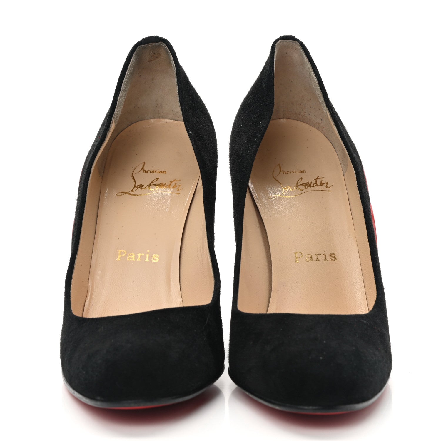 Christian Louboutin Suede Kiss Me Wedges 39 Black 2 of 8