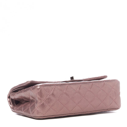 Chanel Metallic Aged Calfskin Quilted 2.55 Reissue 225 Flap Rose Fonce 3 of 9