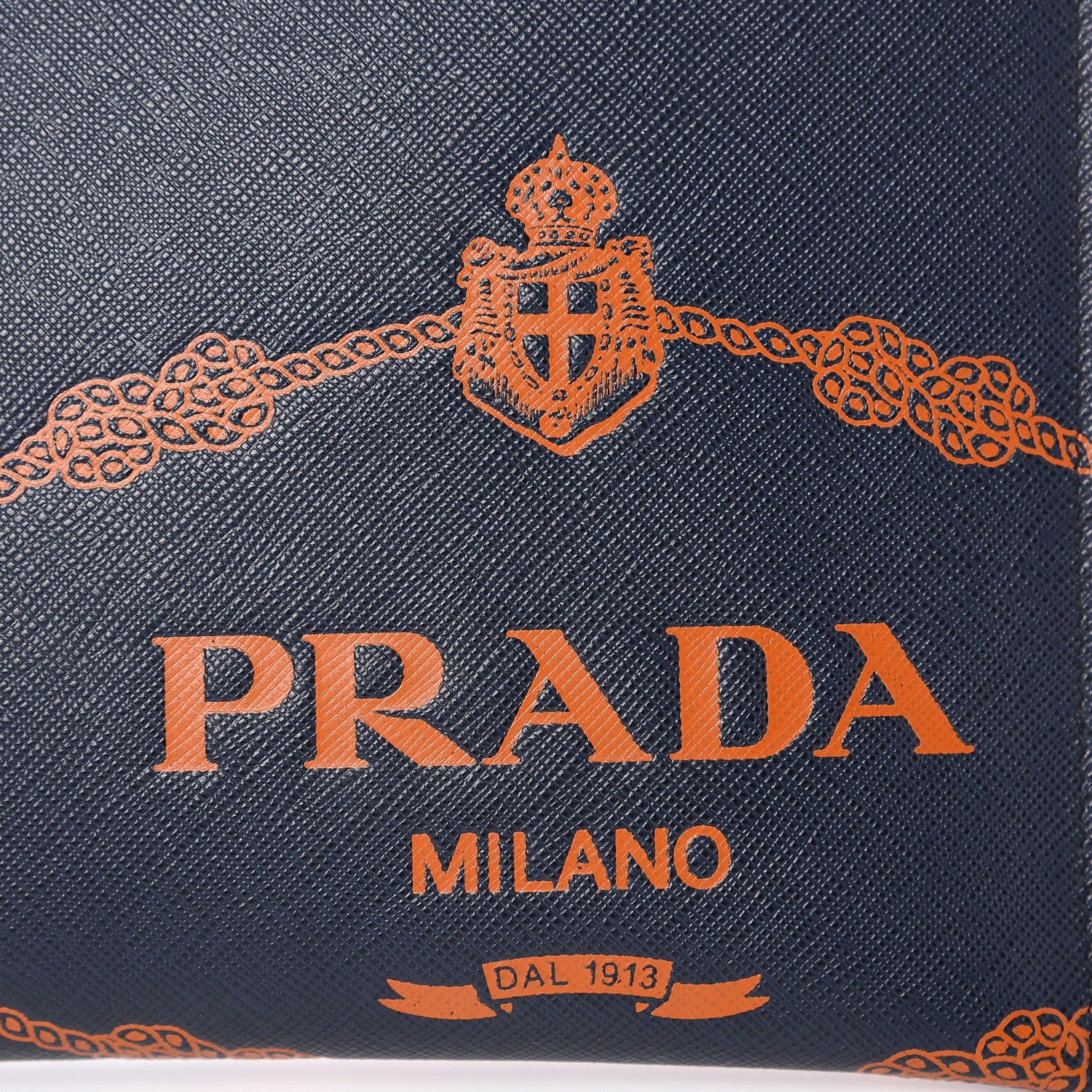 Prada Saffiano Logo Flat Pouch Baltico 7 of 7