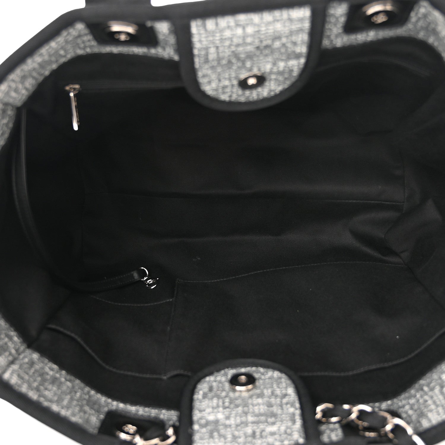 Chanel Canvas Medium Deauville Tote Charcoal 5 of 10