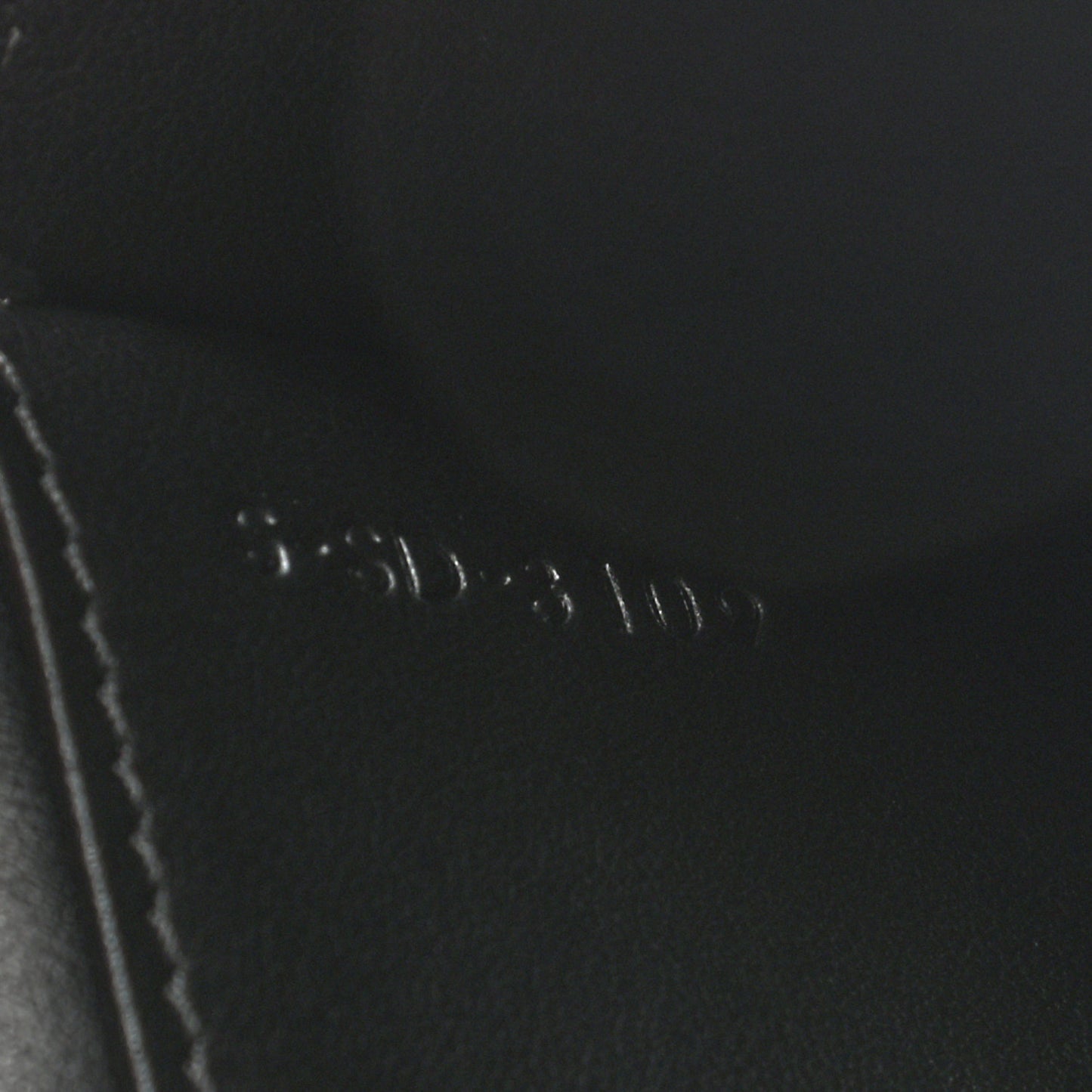 Grained Calfskin Large Multifunction Strap Wallet Black
