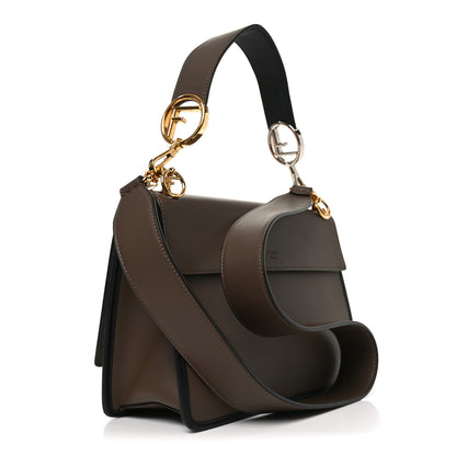 Fendi Vitello Century F is Fendi Bi-Color FF 1974 Embossed Kan I Shoulder Bag Maya Black 4 of 19