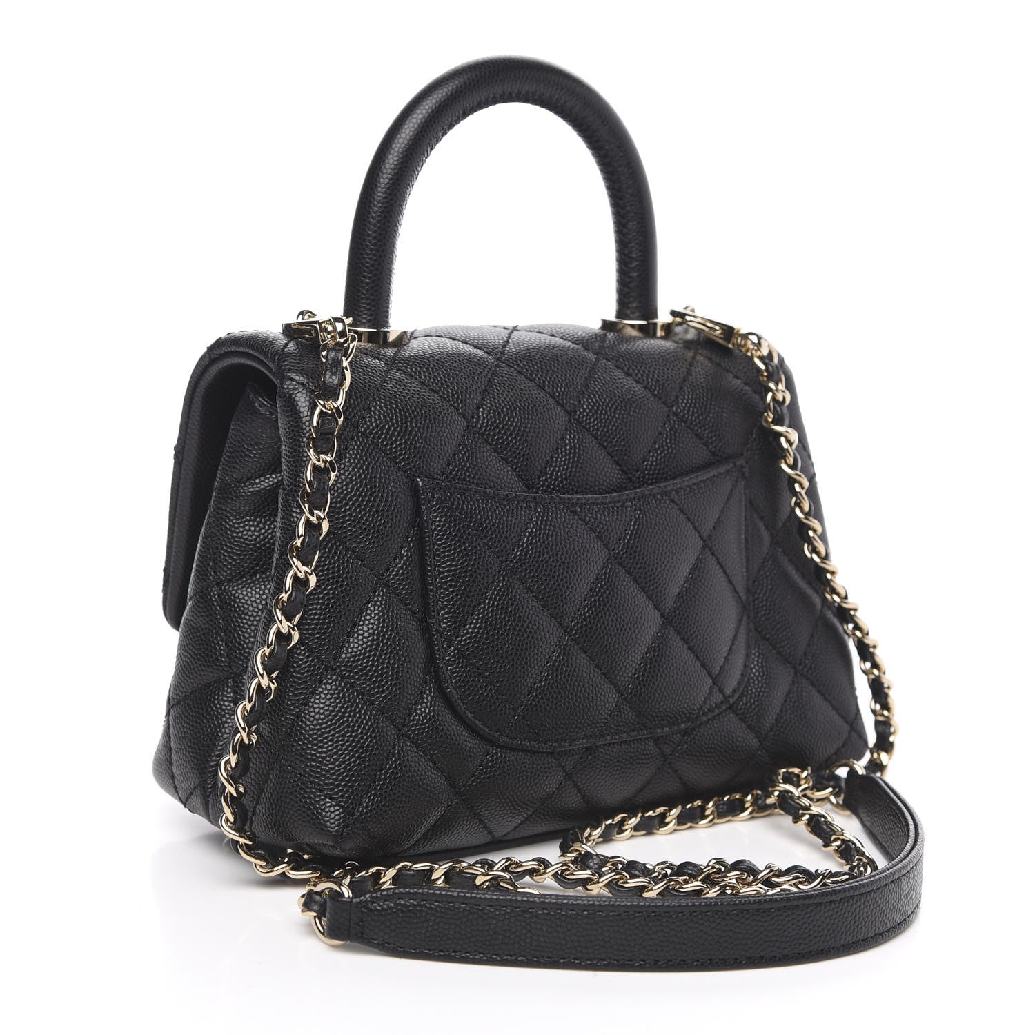 Chanel Caviar Quilted Extra Mini Coco Handle Flap Black 3 of 11