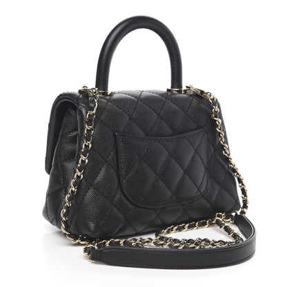 Chanel Caviar Quilted Extra Mini Coco Handle Flap Black 3 of 11