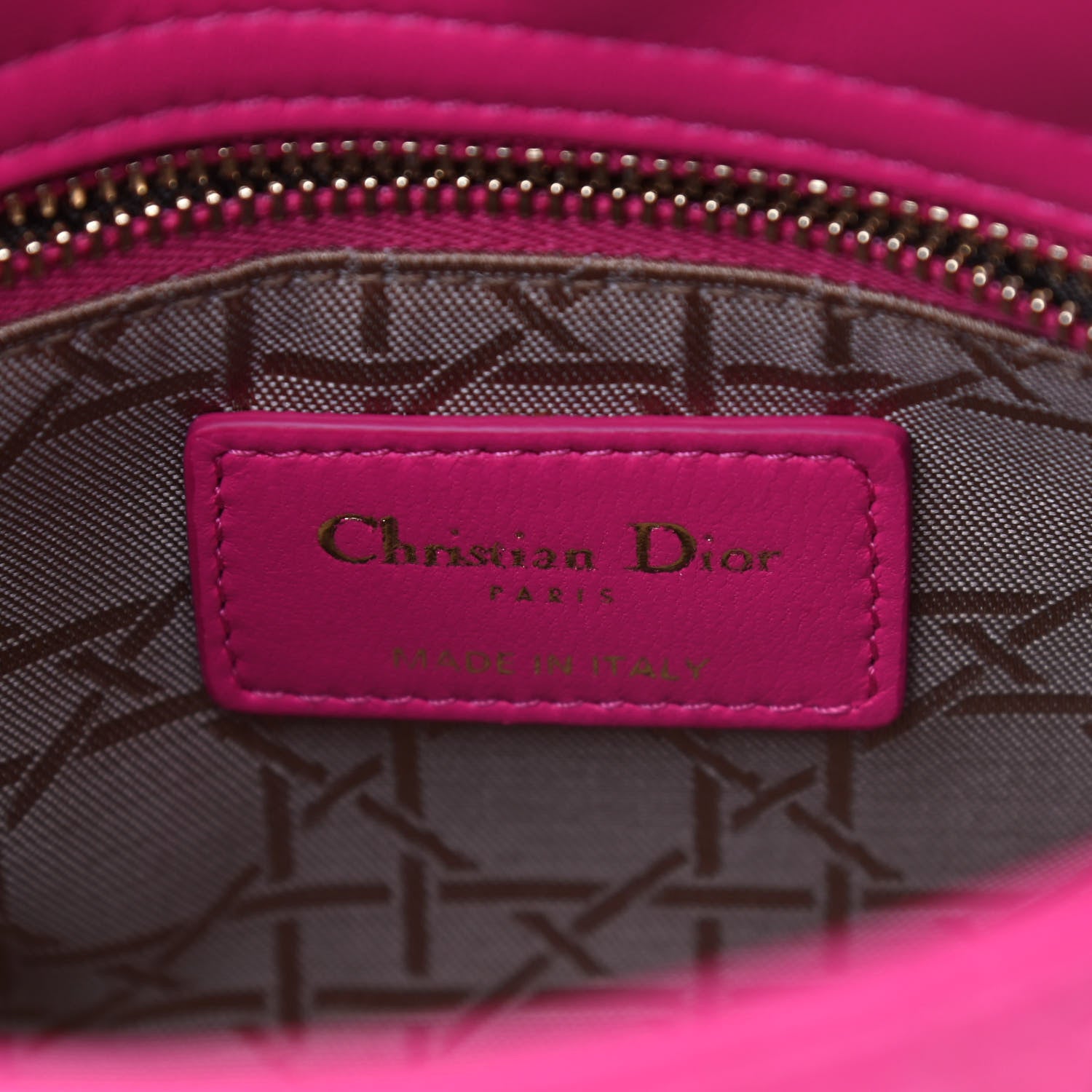 Christian Dior Lambskin Cannage Mini Lady Dior Fuchsia 5 of 7