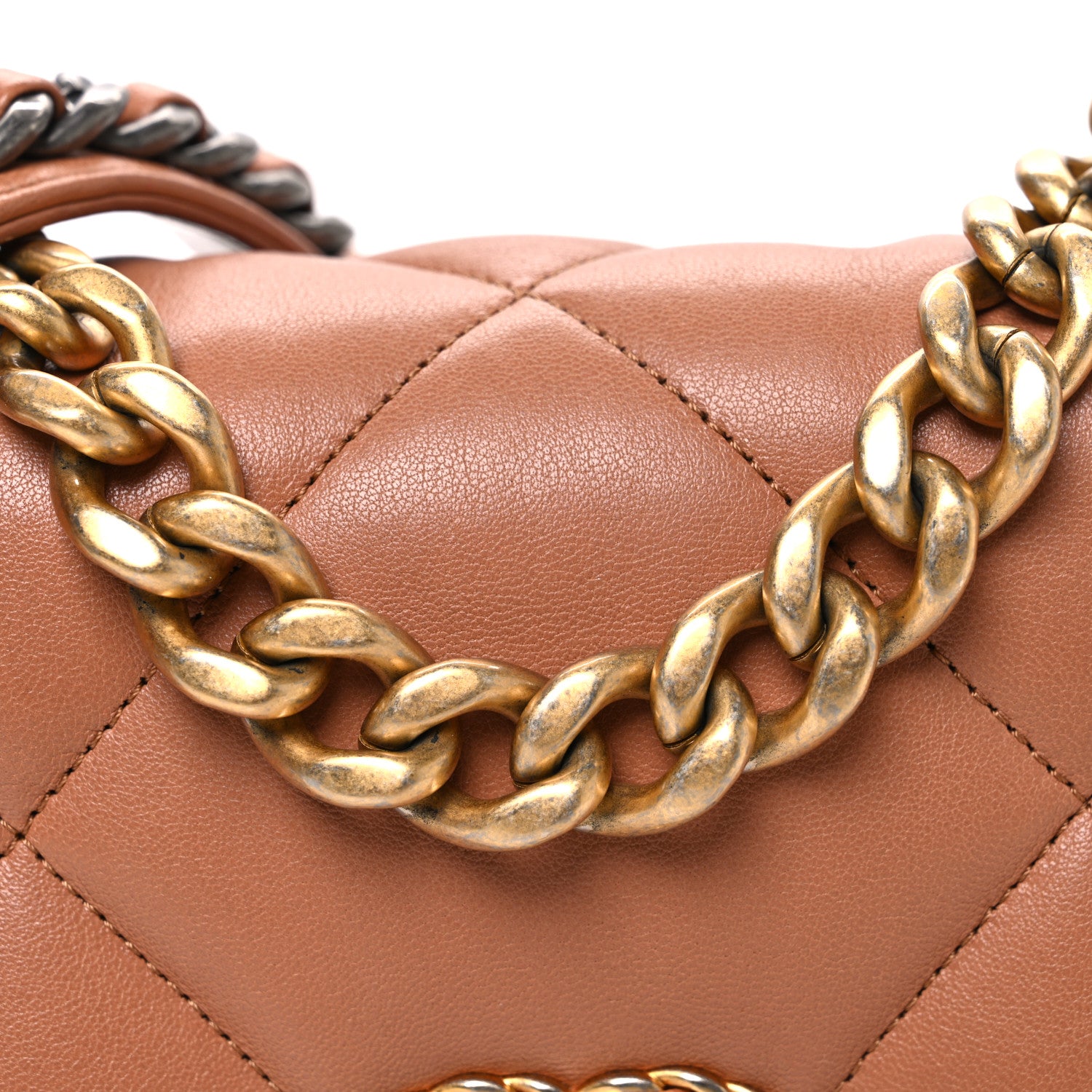 Chanel Lambskin Quilted Medium Chanel 19 Flap Brown 8 of 10