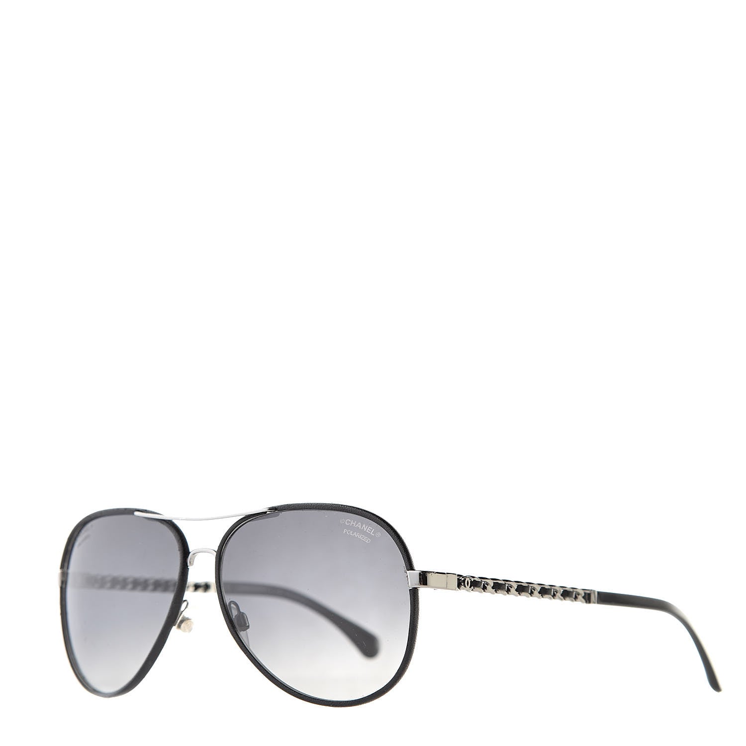 Chanel Polarized Pilot Winter Sunglasses 4219-Q Black 1 of 7