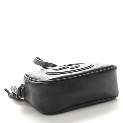Gucci Sakai Be Green Calfskin Diagonal Stitched Small Blondie Shoulder Bag Black 4 of 10