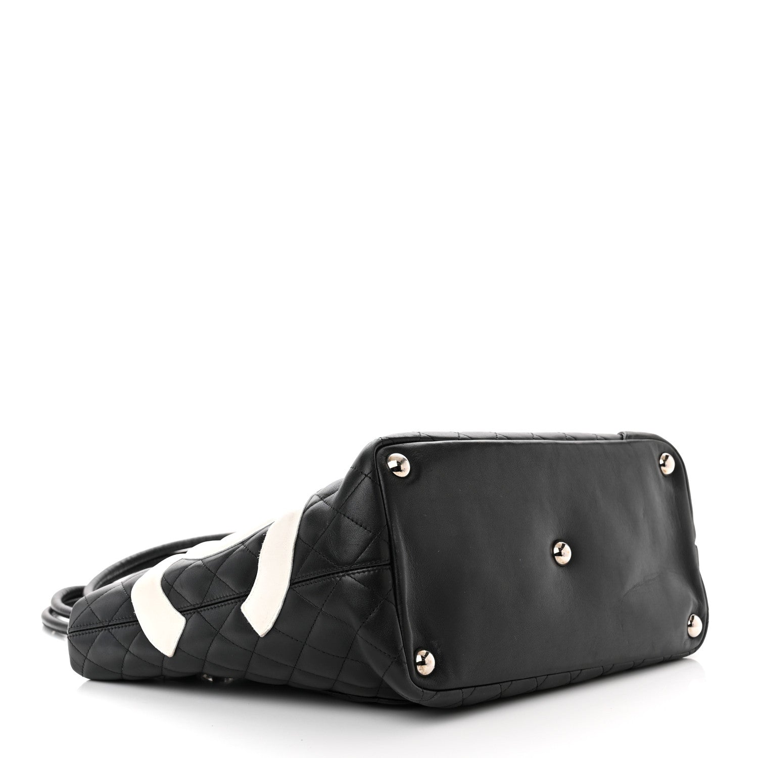 Chanel Calfskin Quilted Large Cambon Tote Black White 4 of 14