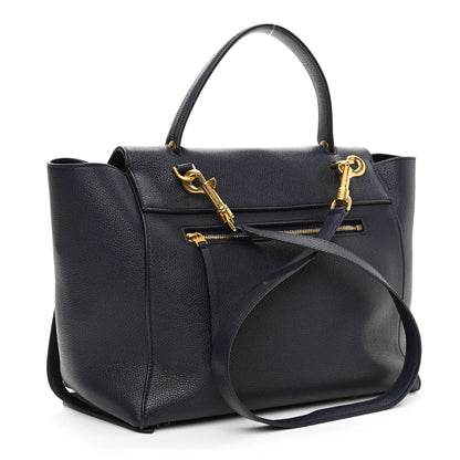 Celine Drummed Calfskin Mini Belt Bag Navy 3 of 12