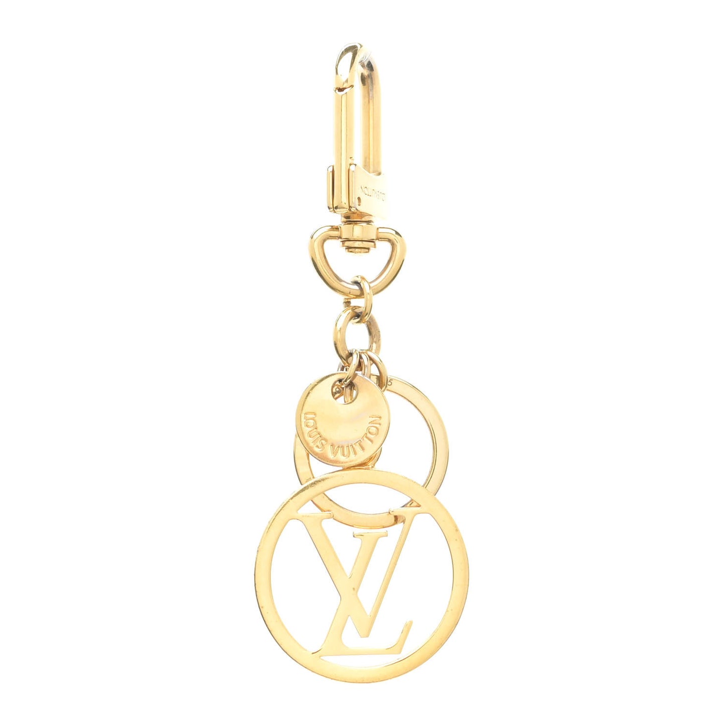 LV Circle Bag Charm Key Holder Gold