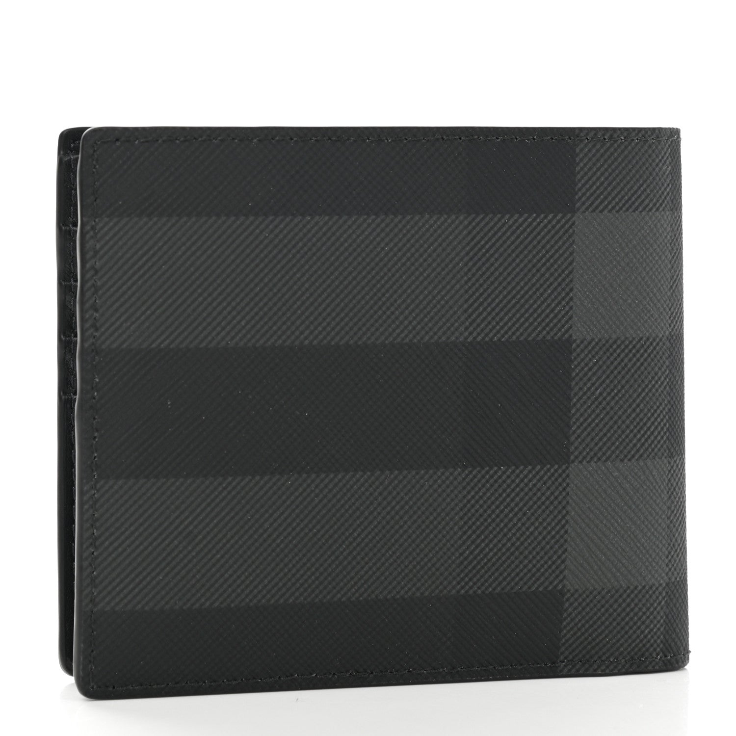 Burberry Charcoal Check Calfskin Bi-Fold Wallet 3 of 6
