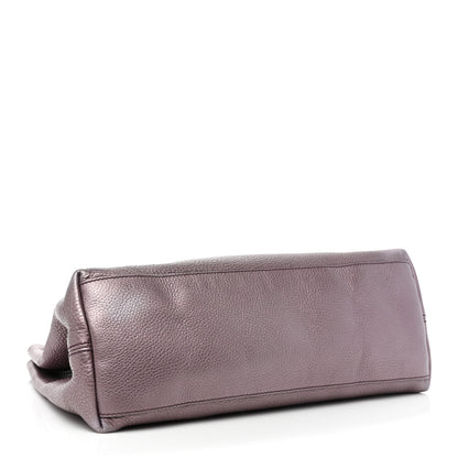 Gucci Metallic Pebbled Calfskin Medium Soho Chain Shoulder Bag Purple 4 of 11