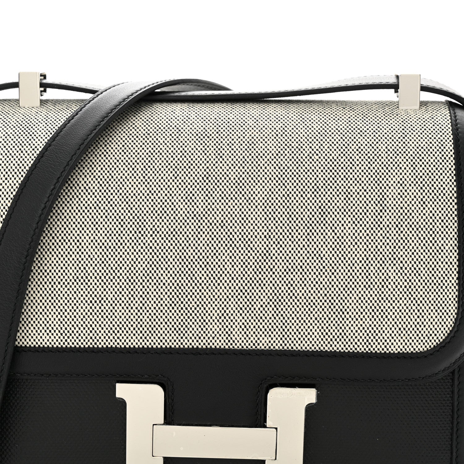 Hermes Swift Toile Constance 24 Black Ecru 8 of 10