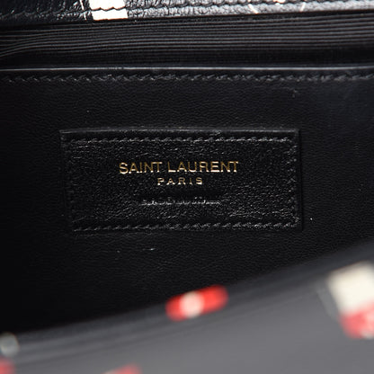 Saint Laurent Calfskin Lipstick Print Classic Monogram Kate Clutch Black 6 of 9