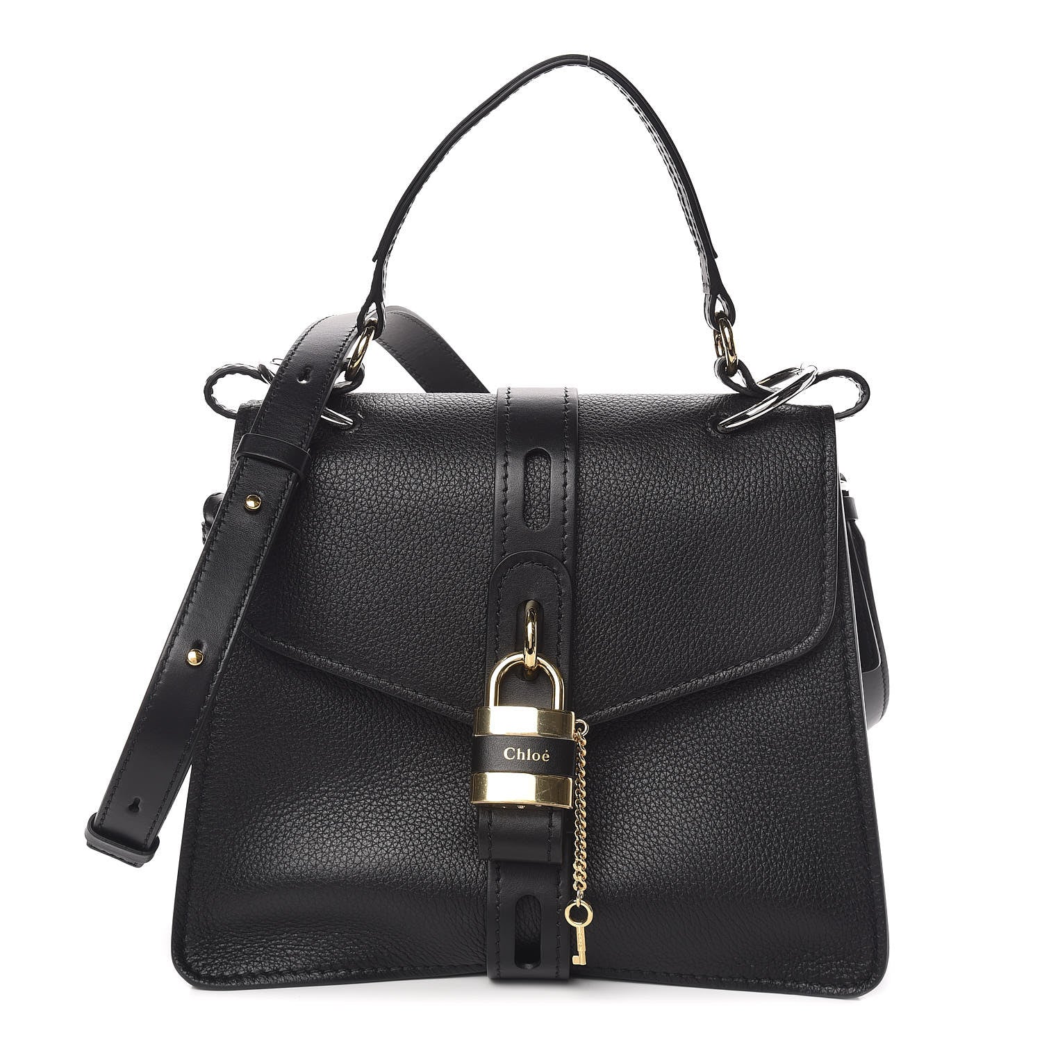 Chloe Grained Calfskin Medium Aby Day Shoulder Bag Black 1 of 11