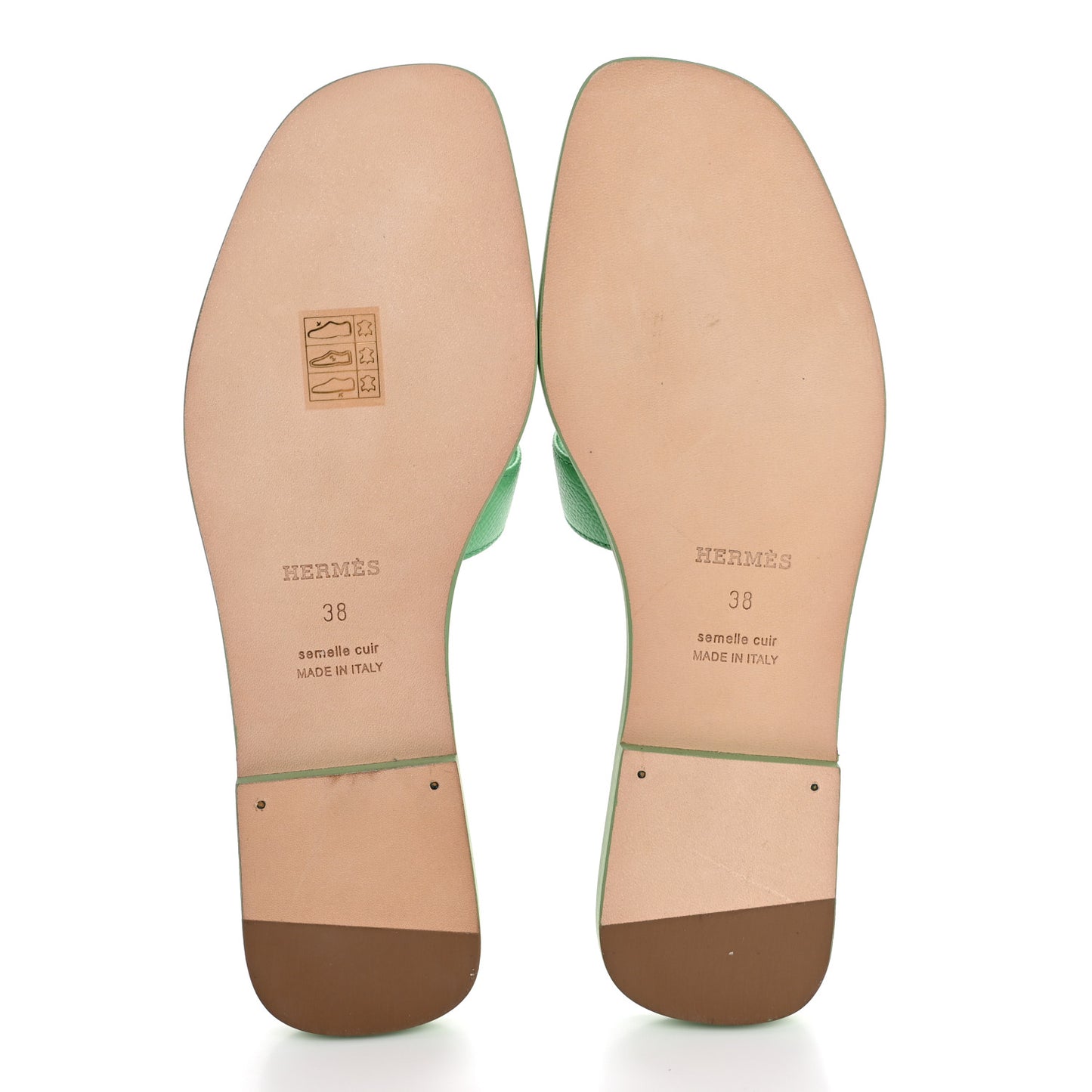 Epsom Oran Sandals 38 Vert Pomme