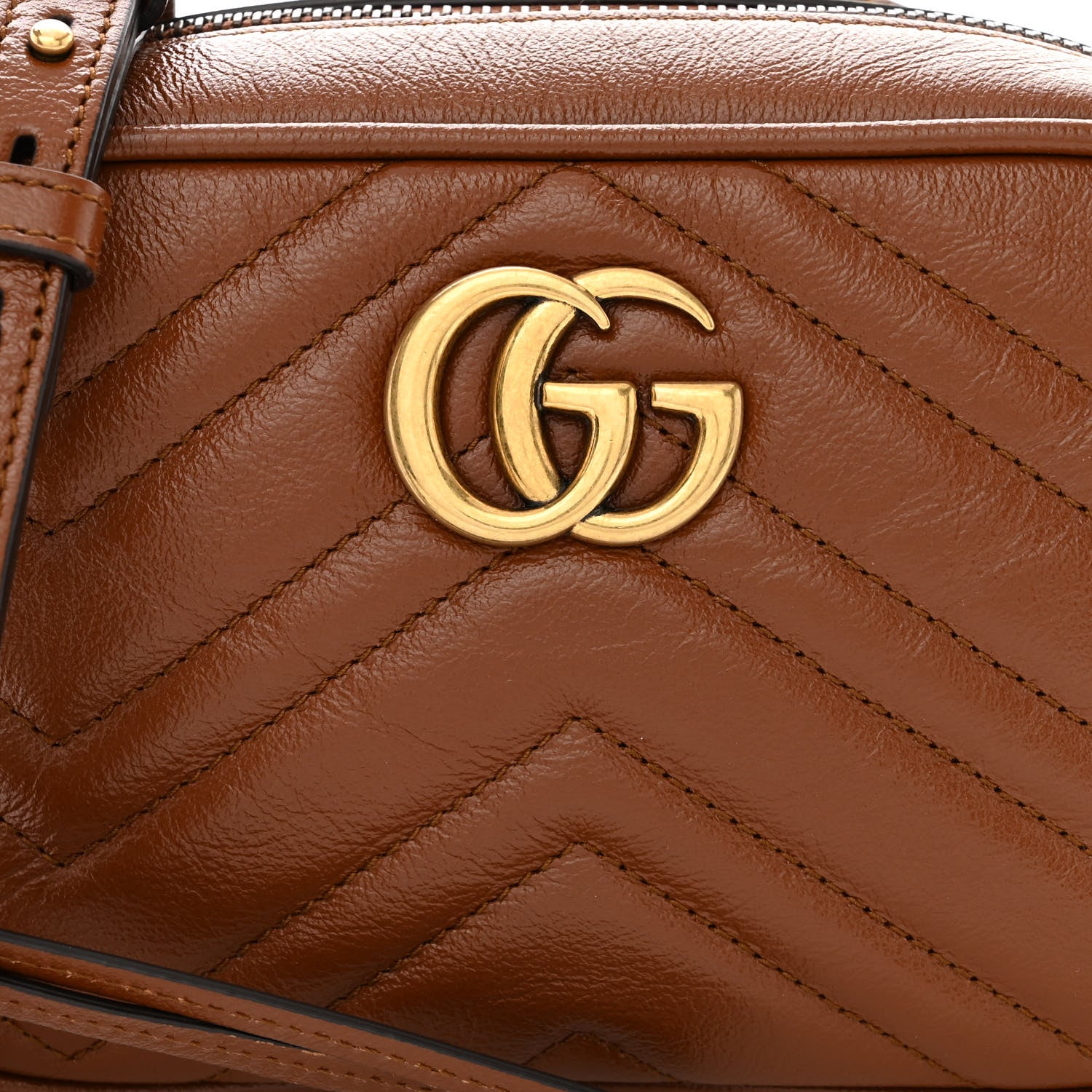 Gucci Azalea Calfskin Matelasse Mini GG Marmont Chain Shoulder Bag Cuir 8 of 10