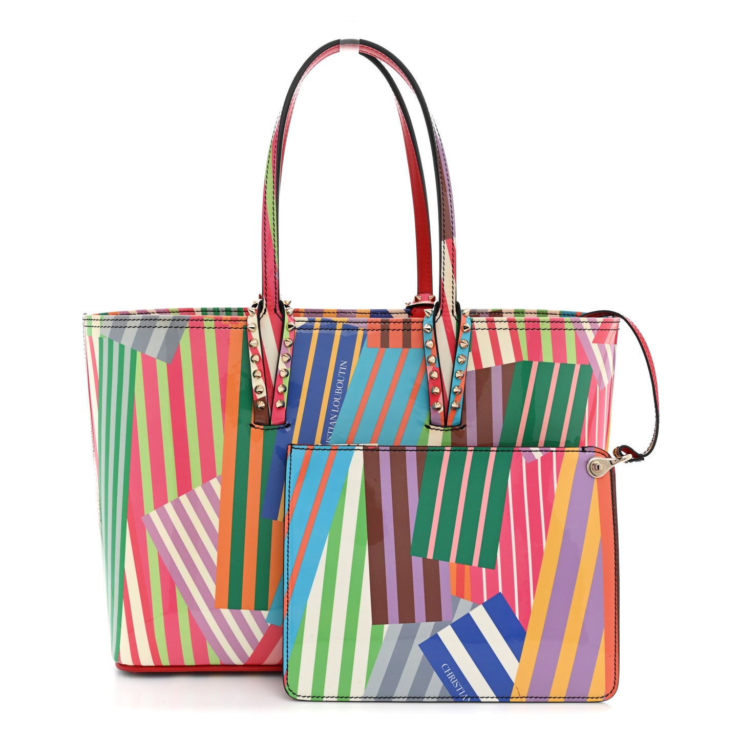 Patent Calfskin Small Cabata Tote Multicolor