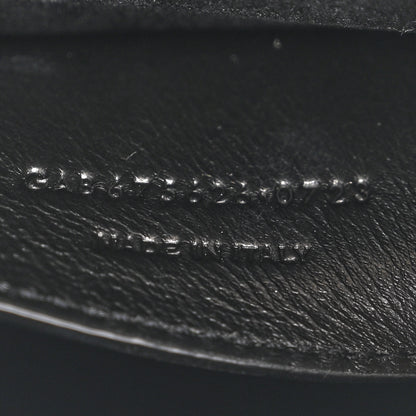Saint Laurent Shiny Calfskin Crocodile Embossed Small Manhattan Baguette Black 7 of 11
