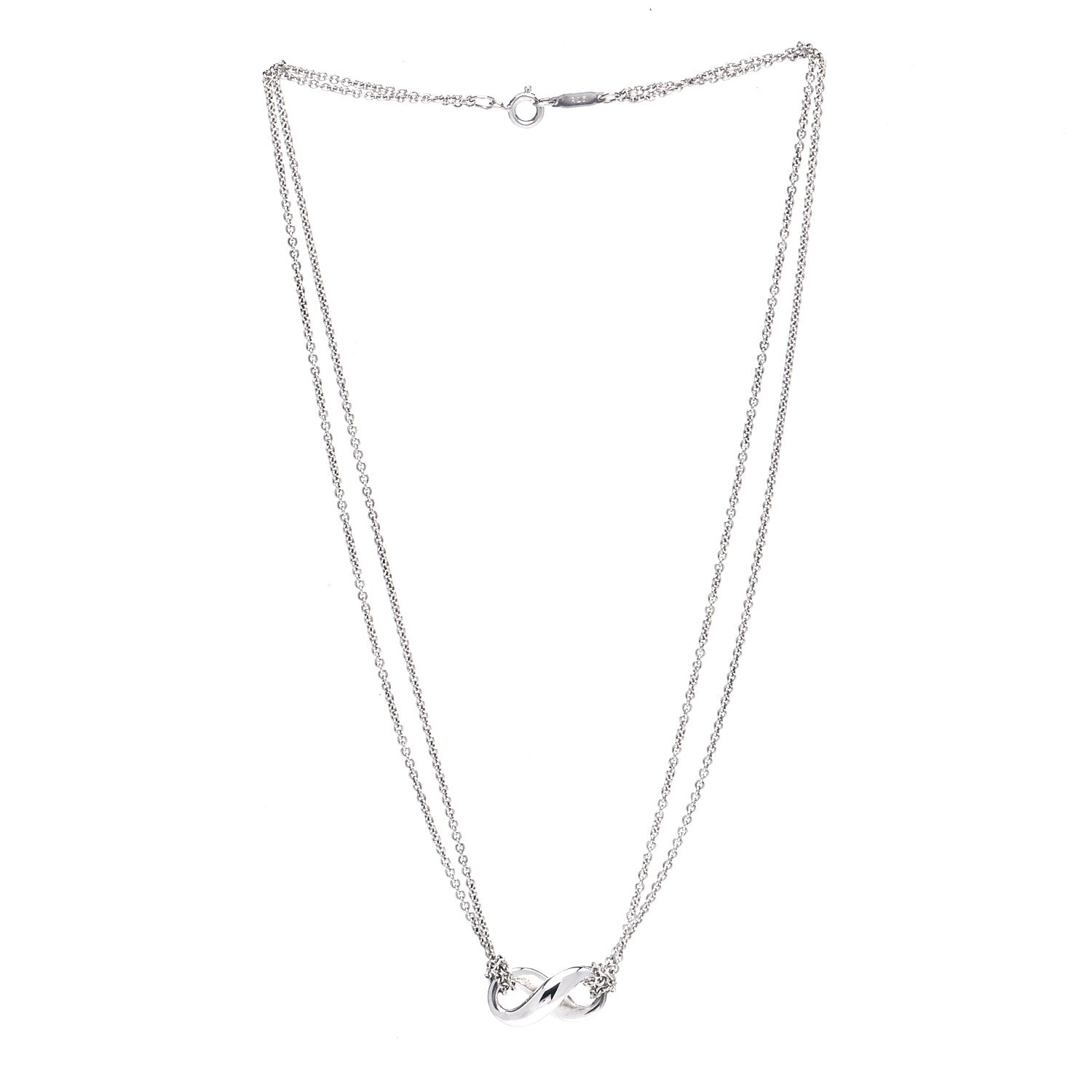 Tiffany Sterling Silver Figure 8 Pendant Necklace 2 of 3