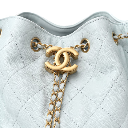 Chanel Caviar Quilted Medium Chanel 25 Handbag Light Blue 10 of 13