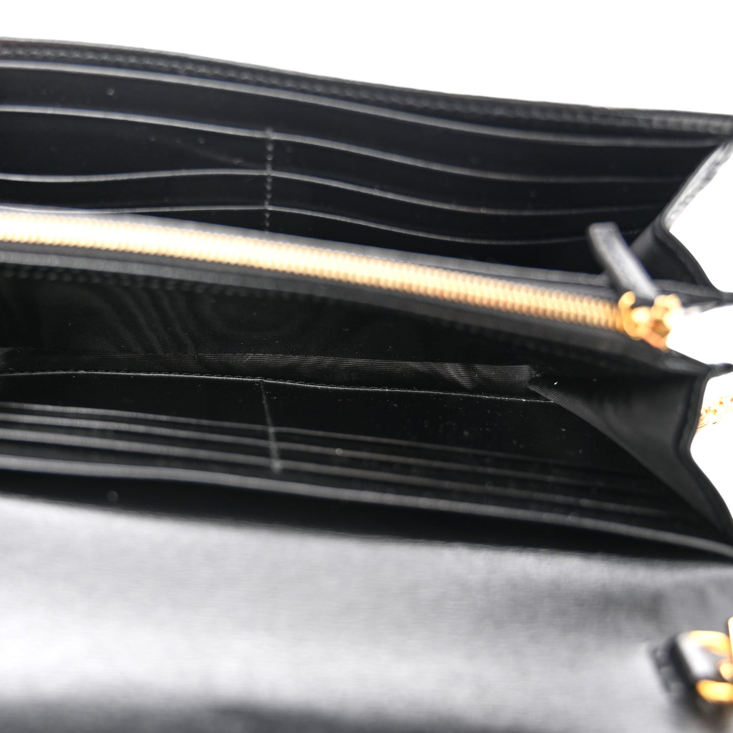 Calfskin Jackie 1961 Chain Wallet Black