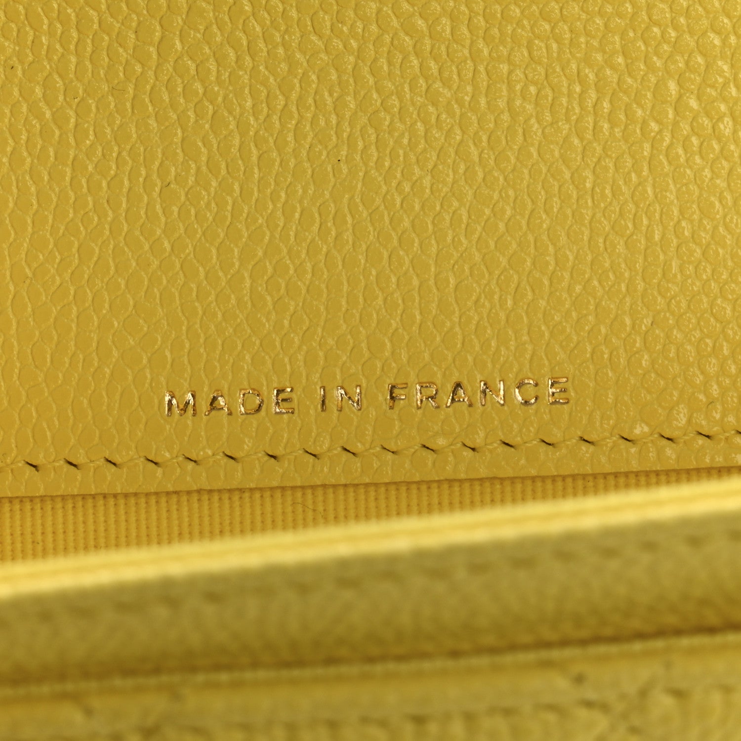 Chanel Caviar Quilted Flap Card Holder Wallet Yellow 7 of 8