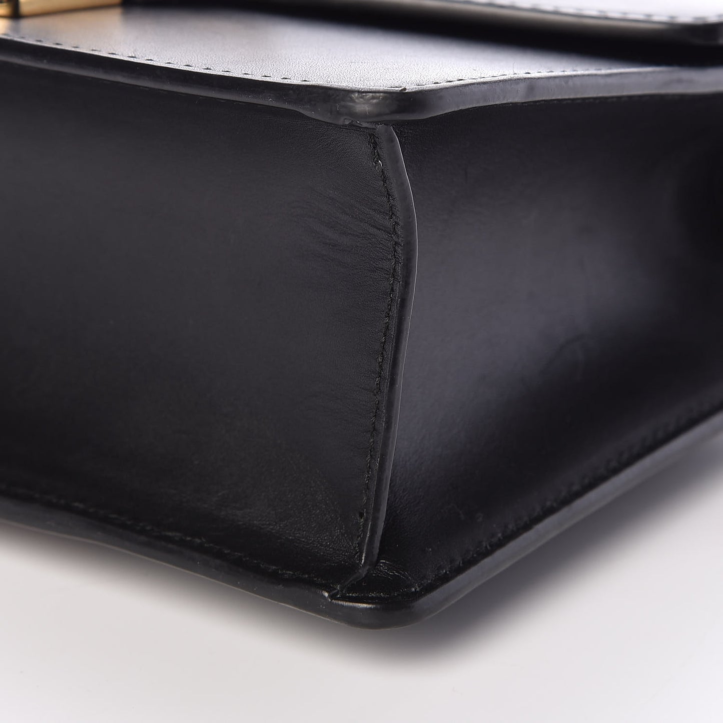 Calfskin Mini Sylvie Chain Shoulder Bag Black