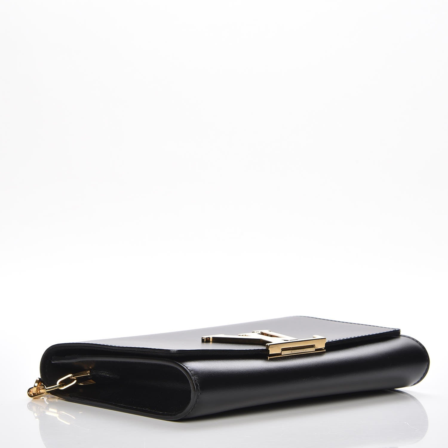 Louis Vuitton Calfskin Chain Louise GM Black 4 of 6