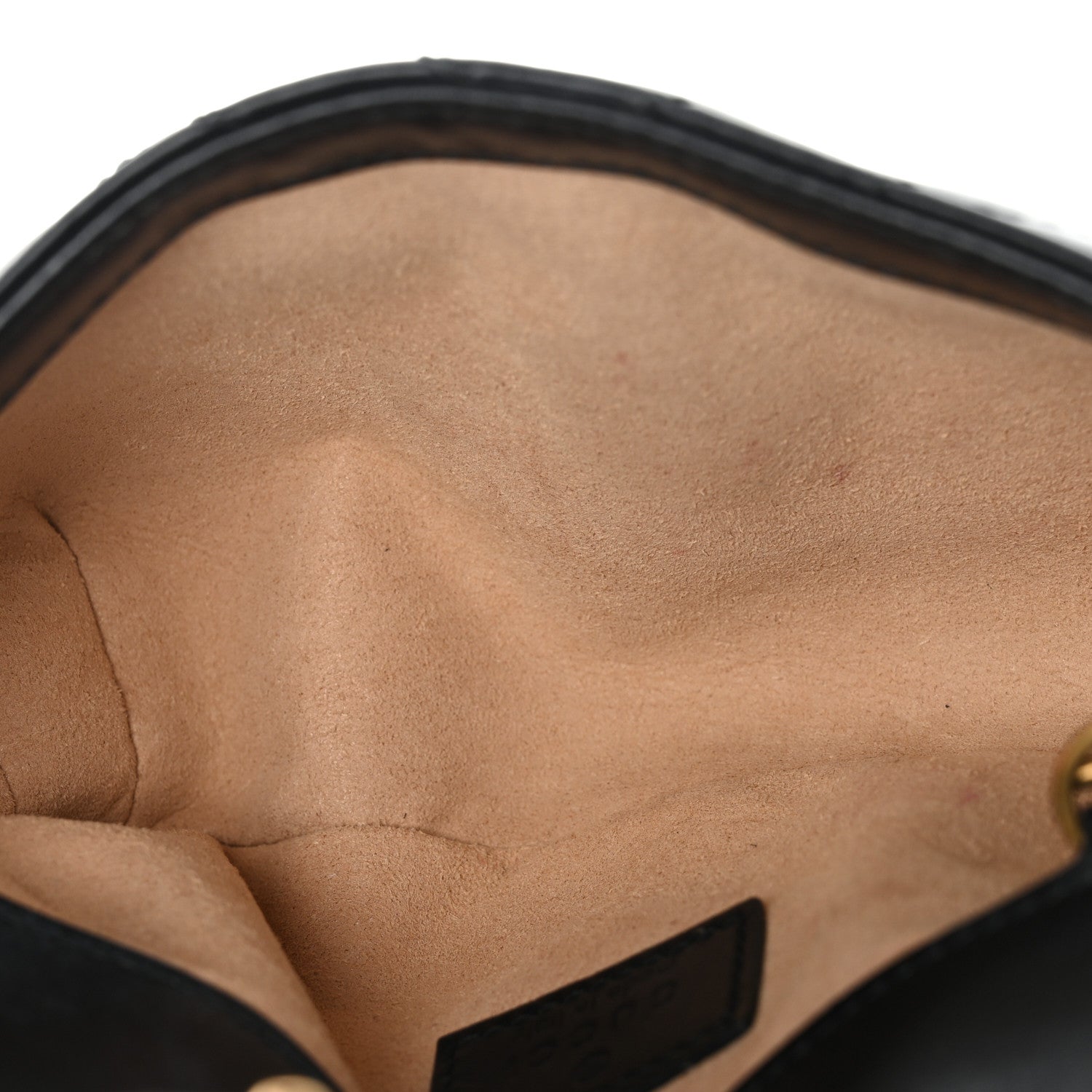 Gucci Calfskin Matelasse Super Mini GG Marmont Shoulder Bag Black 5 of 11
