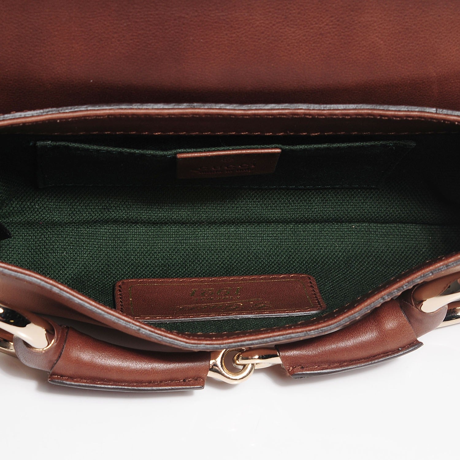 Gucci Calfskin 1921 Horsebit Chain Clutch Winter Rose 5 of 8