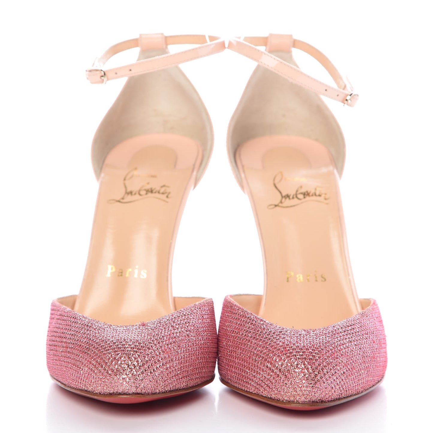 Glitter Fabric Patent Dollyla 100 Pumps 36.5 Poudre