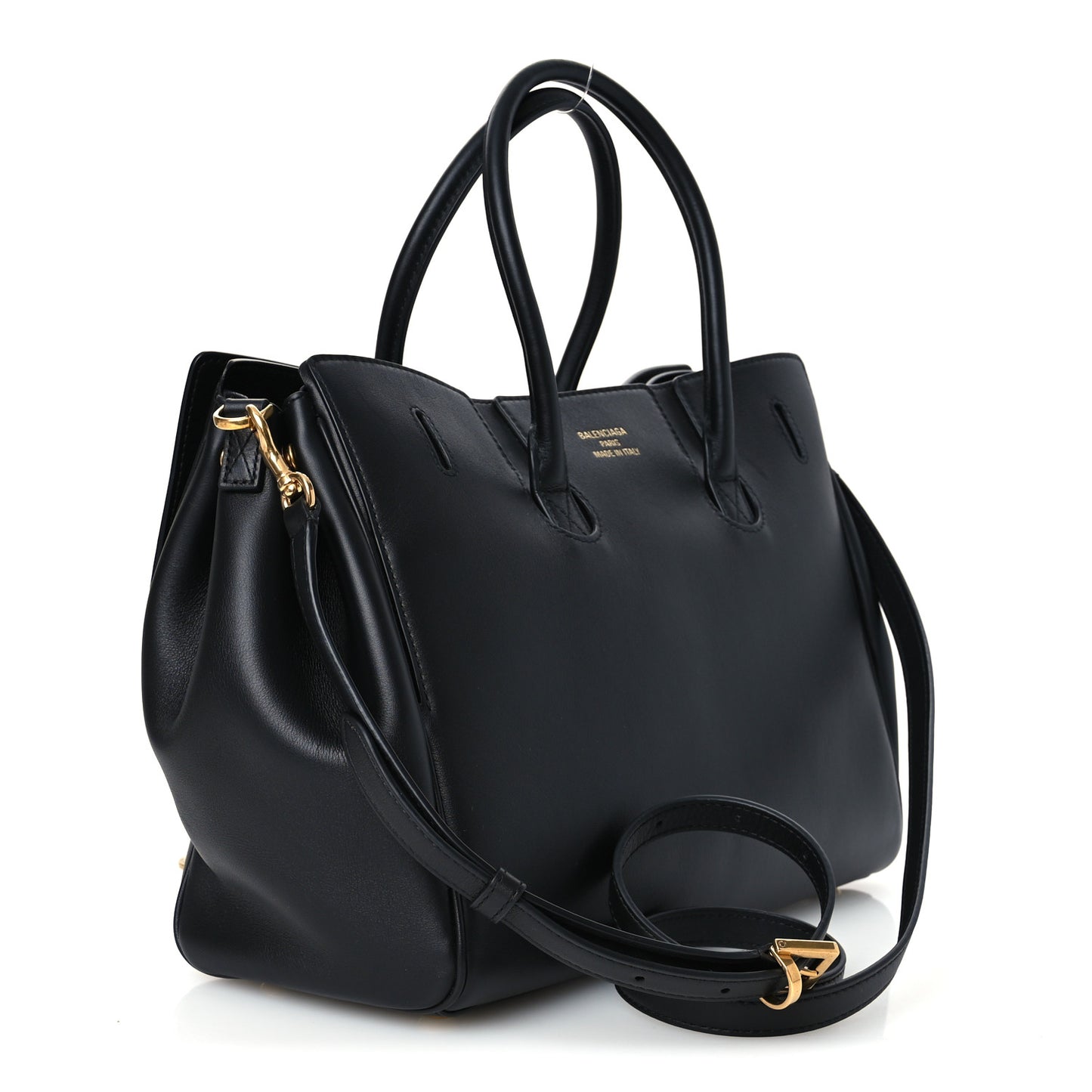 Smooth Calfskin Small Bel Air Carry All Bag Black