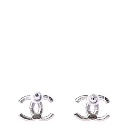 Chanel Crystal CC Earrings Silver 4 of 5