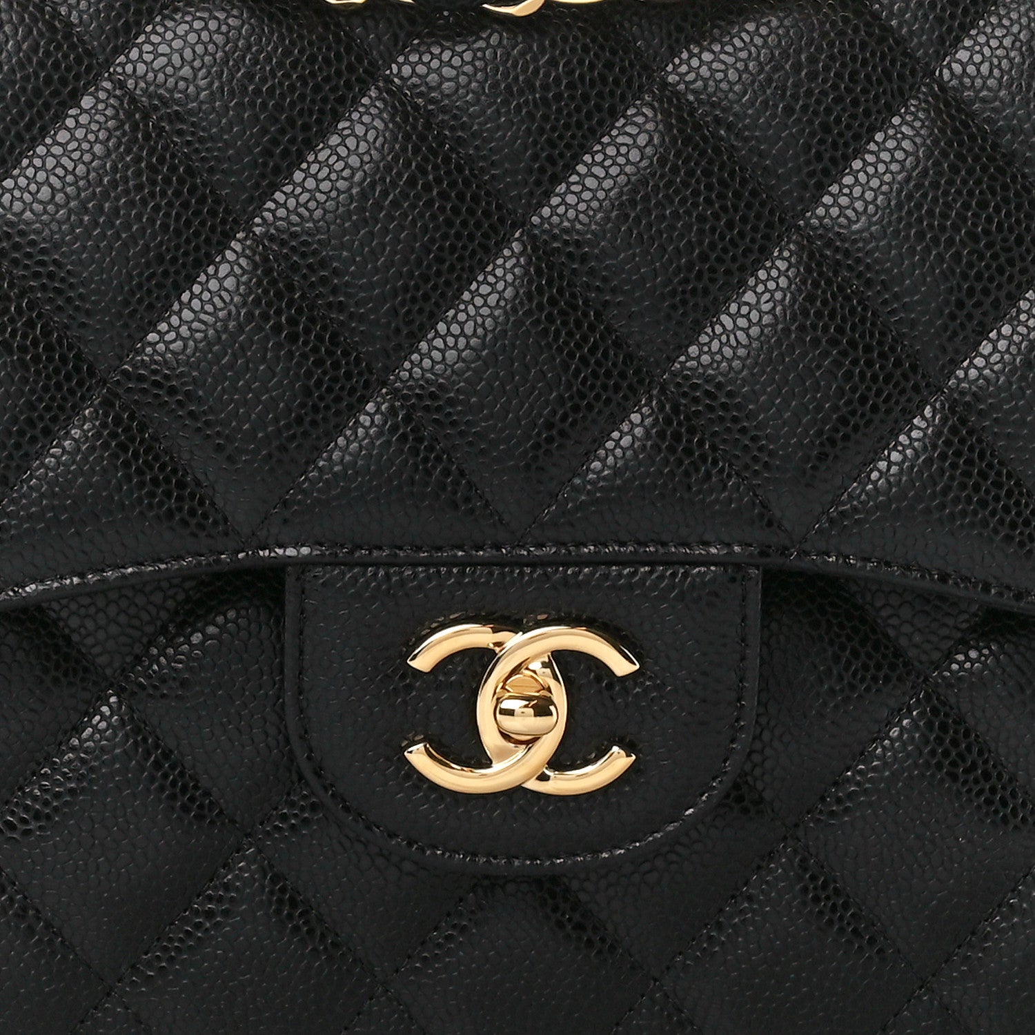 Chanel Caviar Quilted Jumbo Double Flap Black 9 of 12