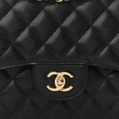 Chanel Caviar Quilted Jumbo Double Flap Black 9 of 12