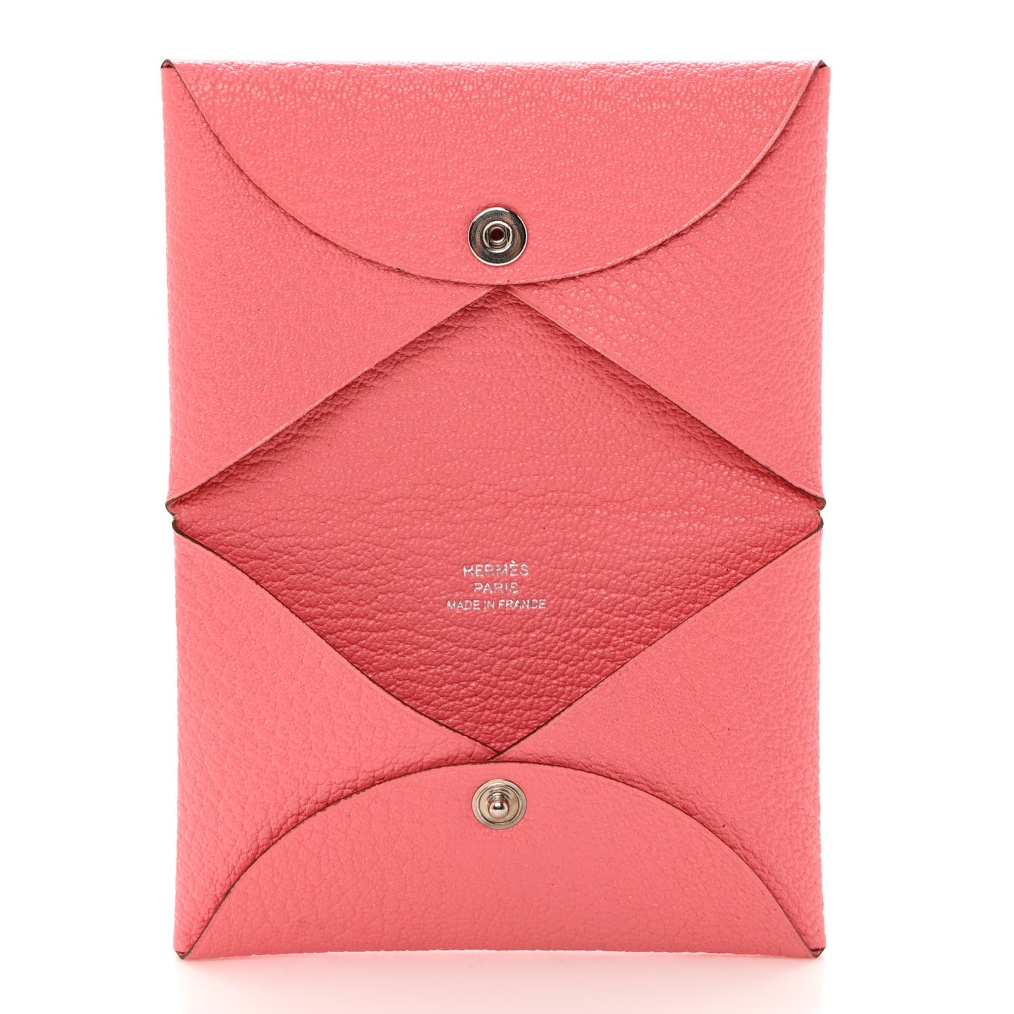 Chevre Mysore Calvi Card Case Rose Azalee